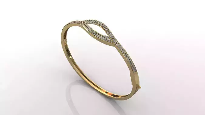 STL 3DM Diamond With Stone Womens Bracelets Women Bracelet 3D print model