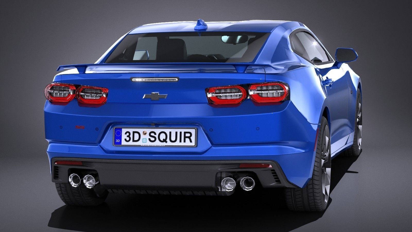 Chevrolet Camaro SS CG 2019 LowPoly 3D model_4