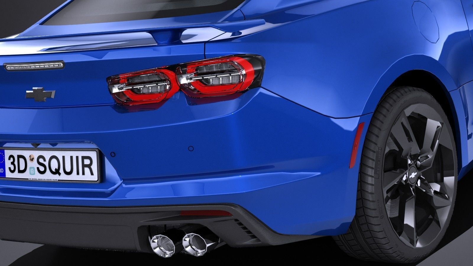 Chevrolet Camaro SS CG 2019 LowPoly 3D model_3