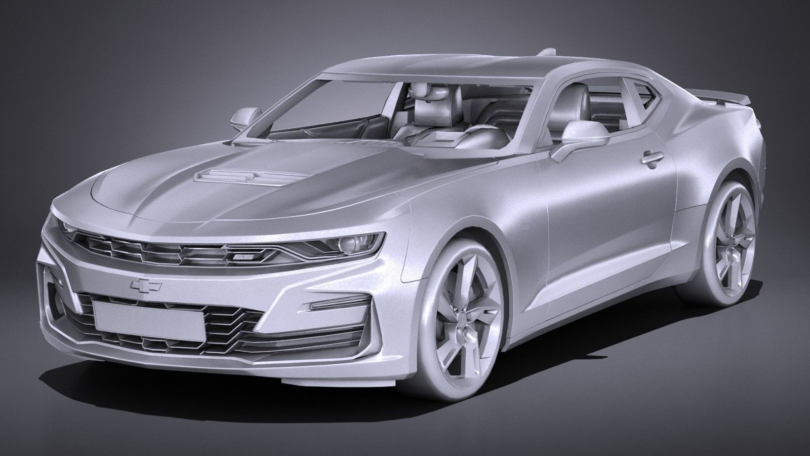 Chevrolet Camaro SS CG 2019 LowPoly 3D model_8
