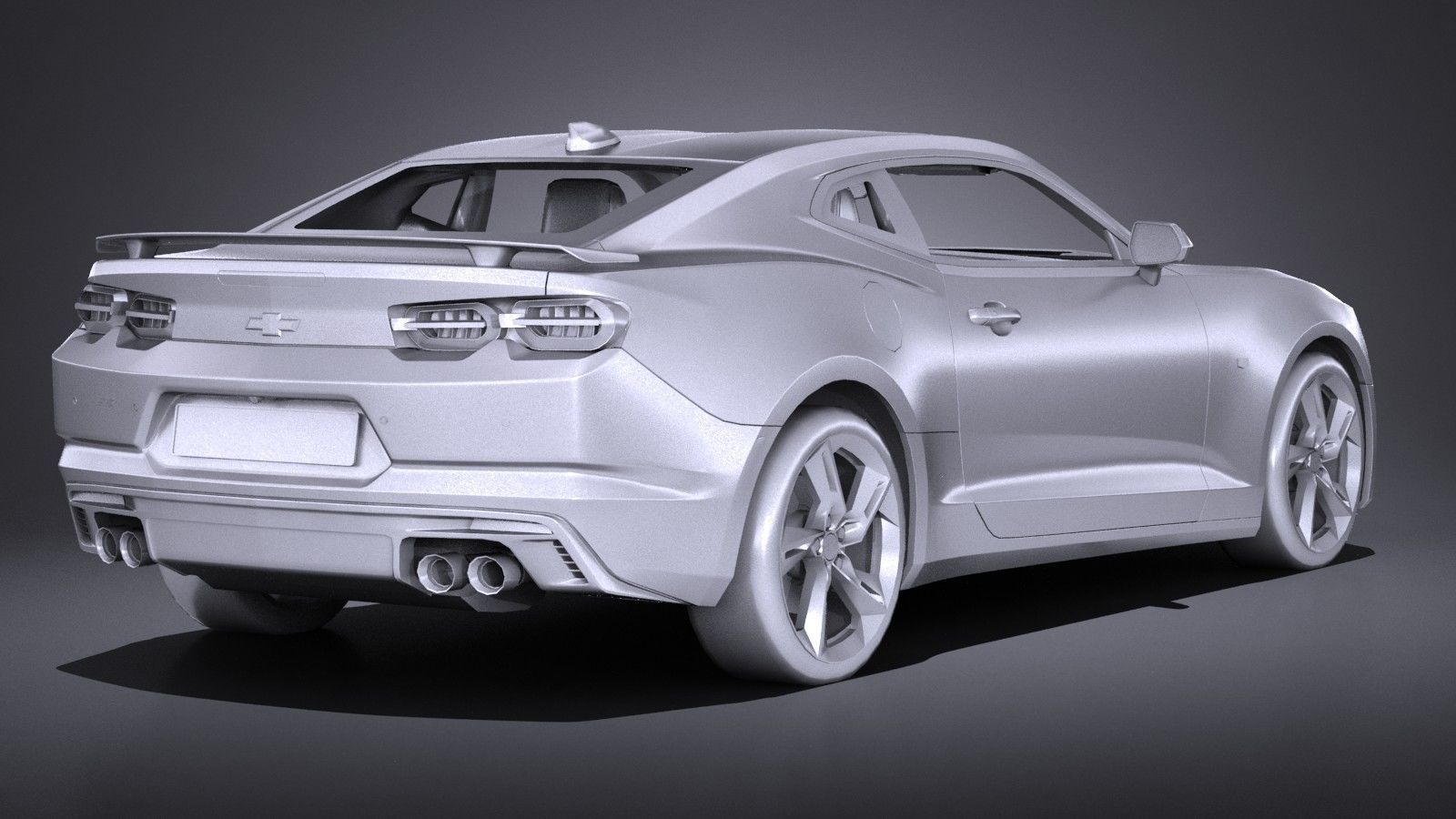 Chevrolet Camaro SS CG 2019 LowPoly 3D model_11