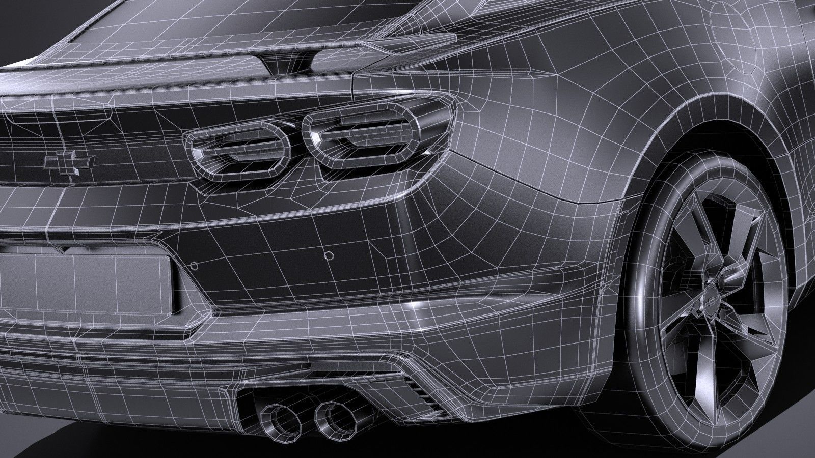 Chevrolet Camaro SS CG 2019 LowPoly 3D model_16