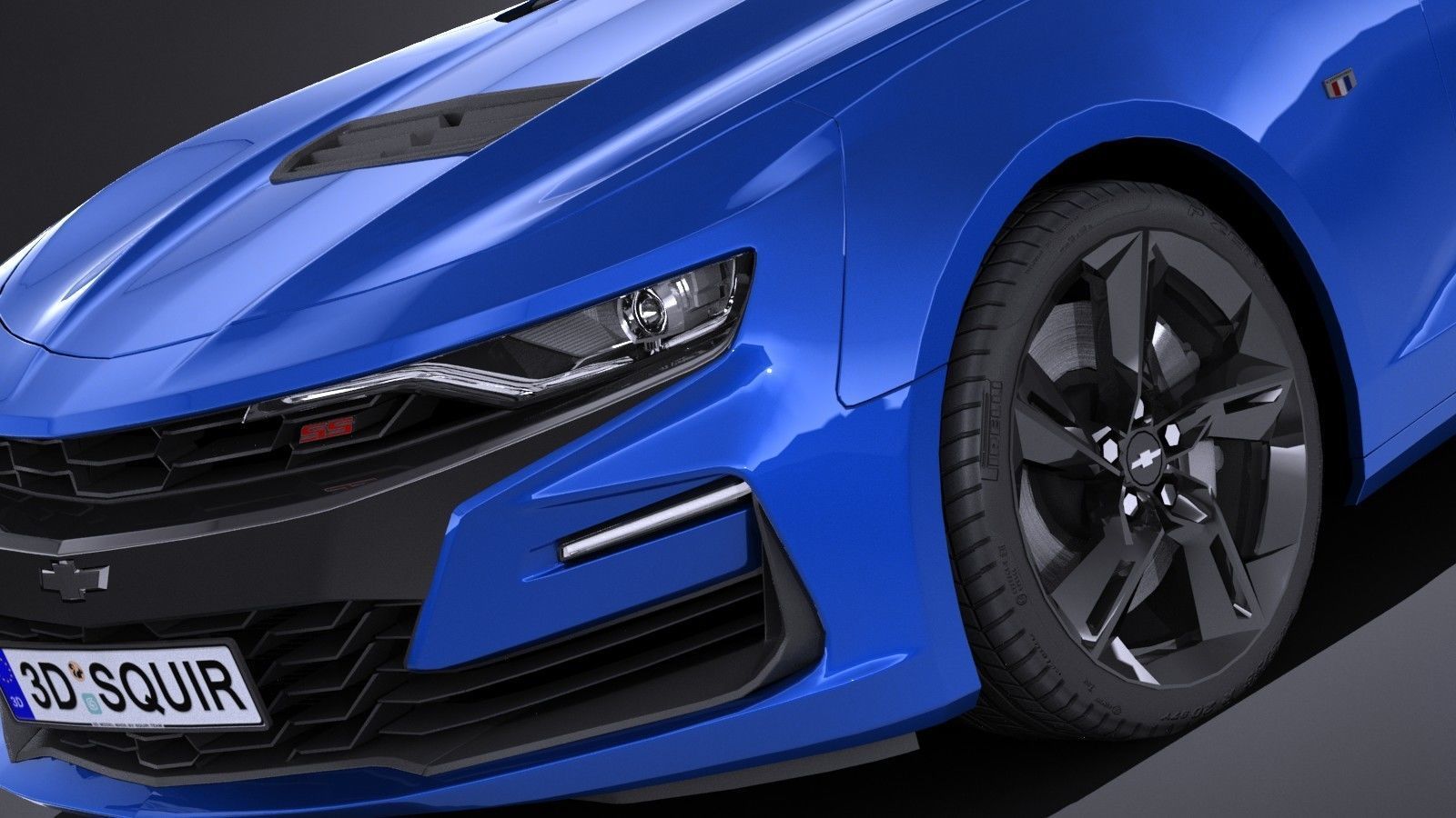 Chevrolet Camaro SS CG 2019 LowPoly 3D model_2