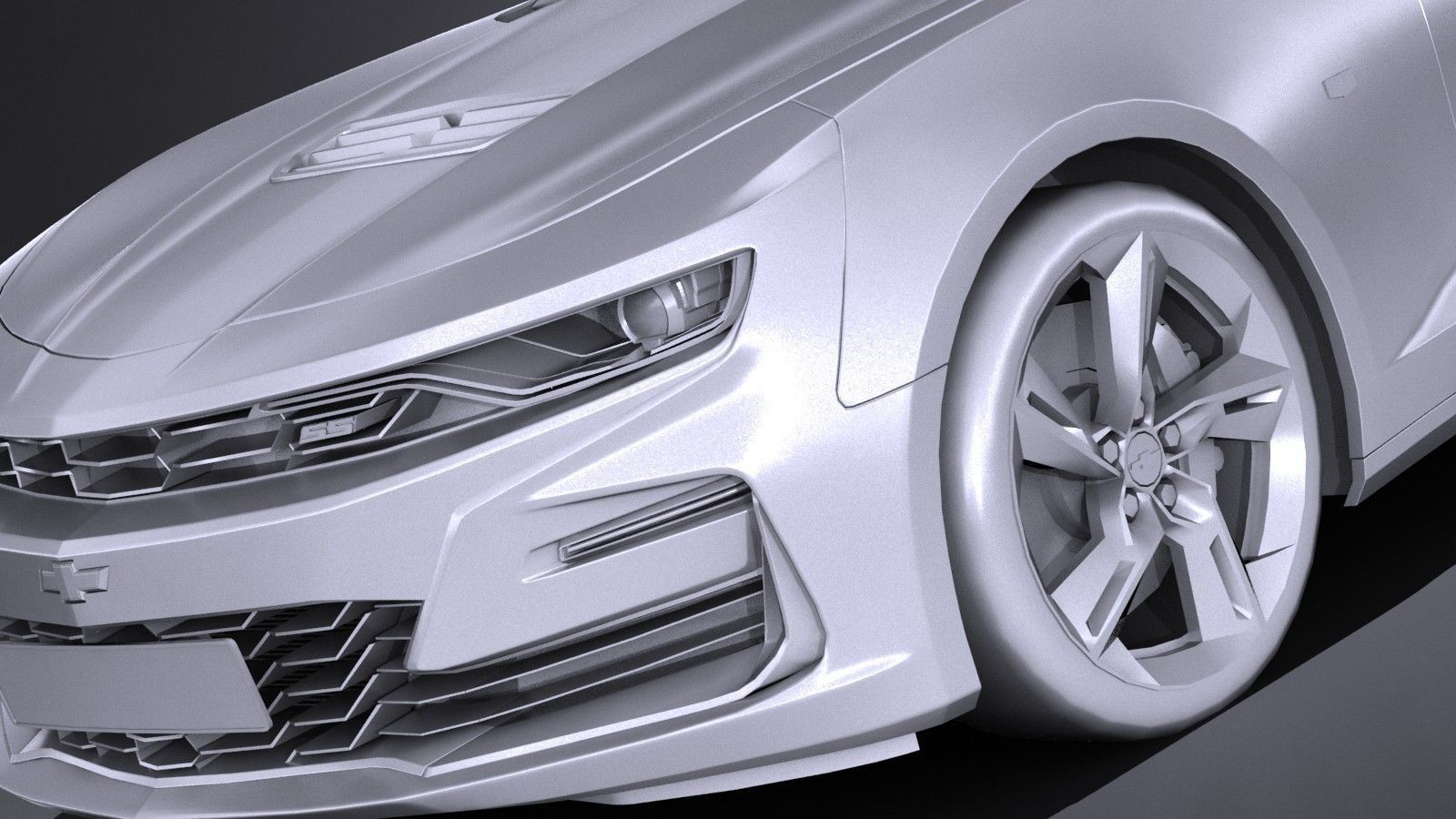 Chevrolet Camaro SS CG 2019 LowPoly 3D model_9