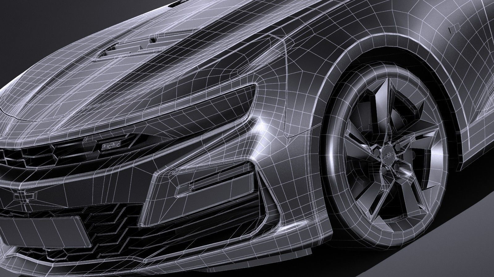 Chevrolet Camaro SS CG 2019 LowPoly 3D model_15