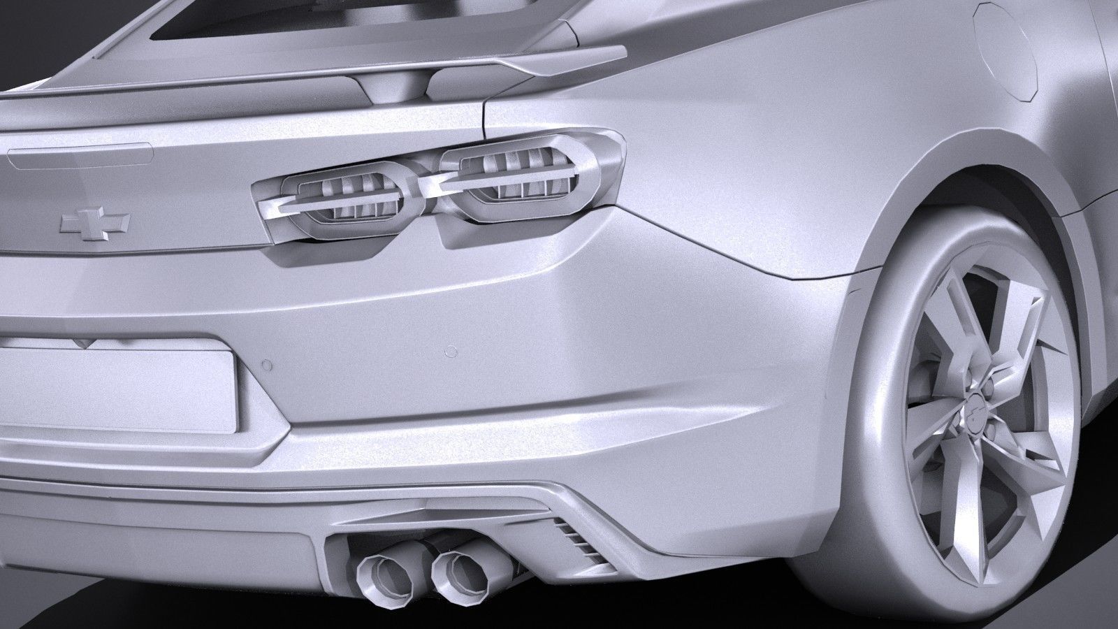 Chevrolet Camaro SS CG 2019 LowPoly 3D model_10