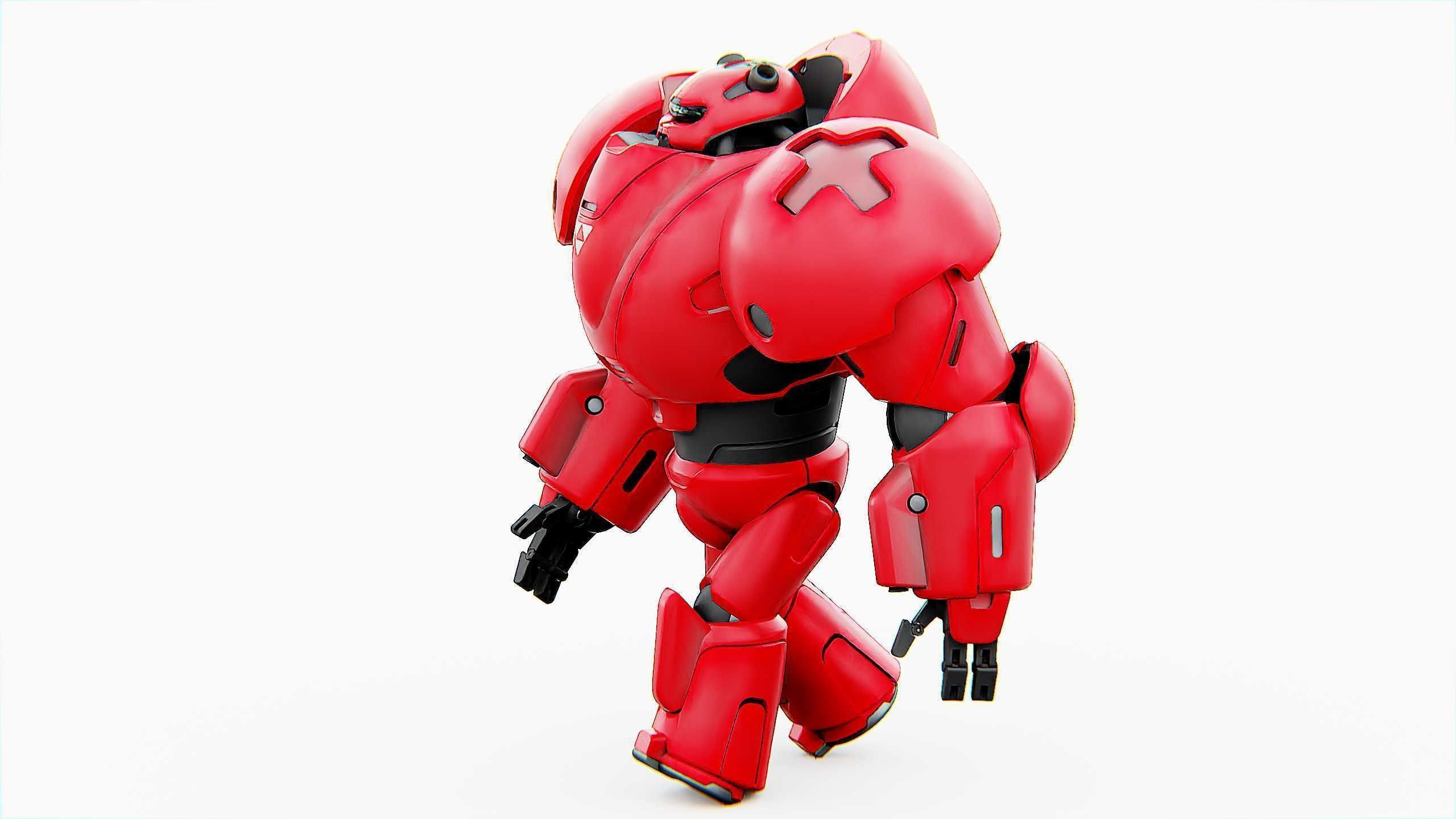 COMBAT DROID M-5000 Rigged for Unreal Engine - Unity - MIXAMO 3D model_9