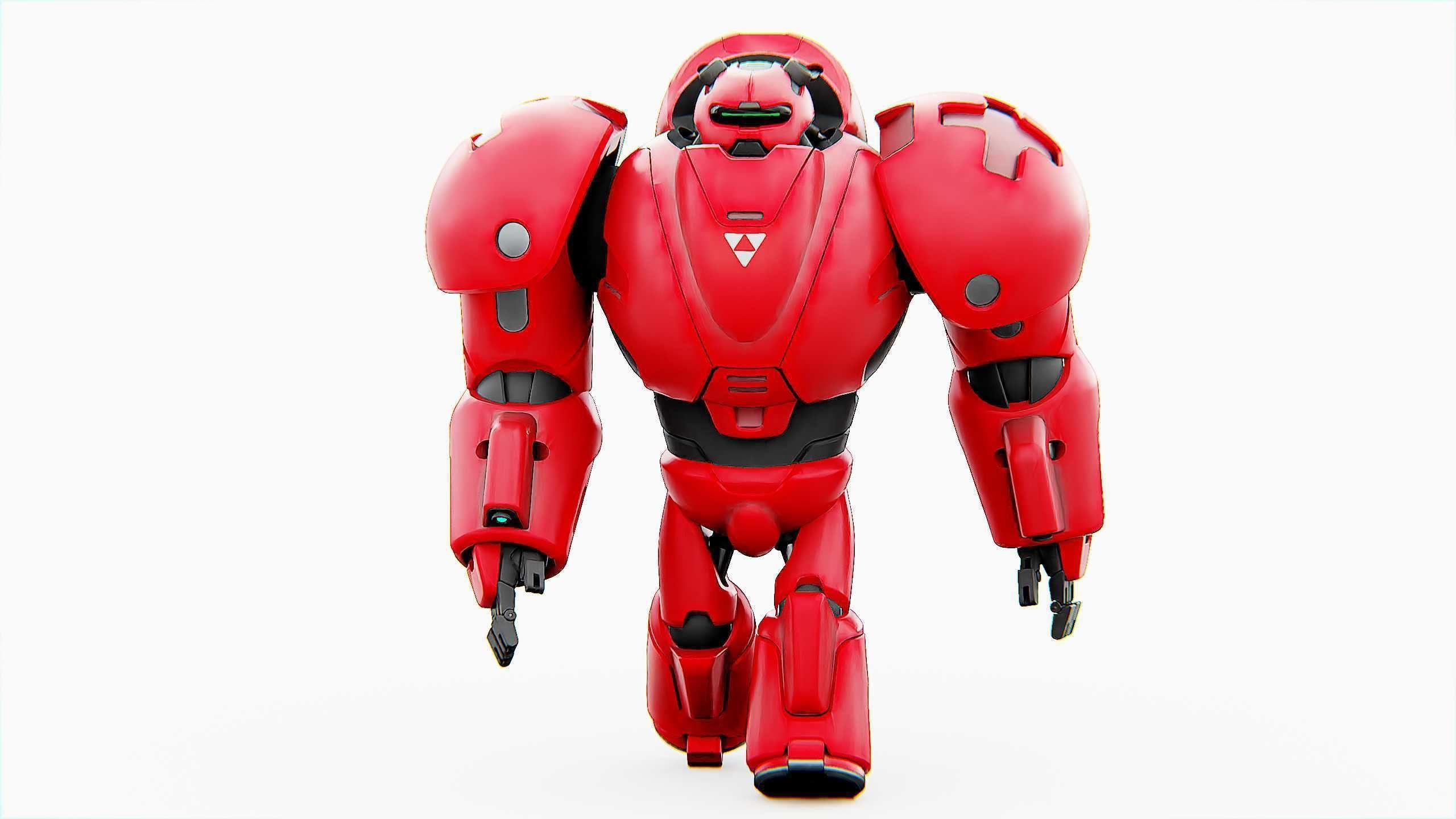 COMBAT DROID M-5000 Rigged for Unreal Engine - Unity - MIXAMO 3D model_5