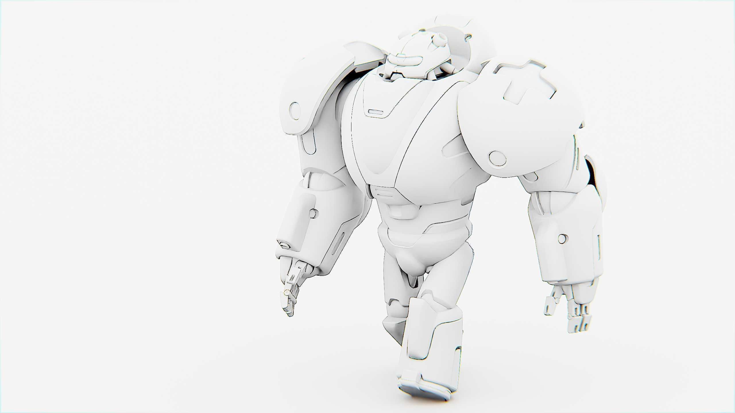 COMBAT DROID M-5000 Rigged for Unreal Engine - Unity - MIXAMO 3D model_32