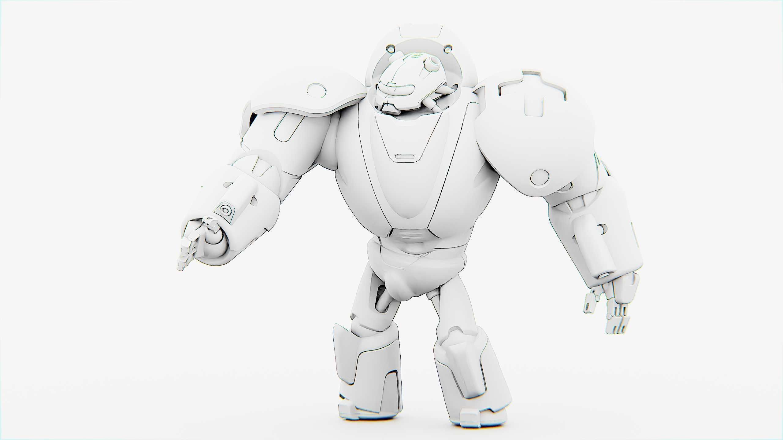 COMBAT DROID M-5000 Rigged for Unreal Engine - Unity - MIXAMO 3D model_36