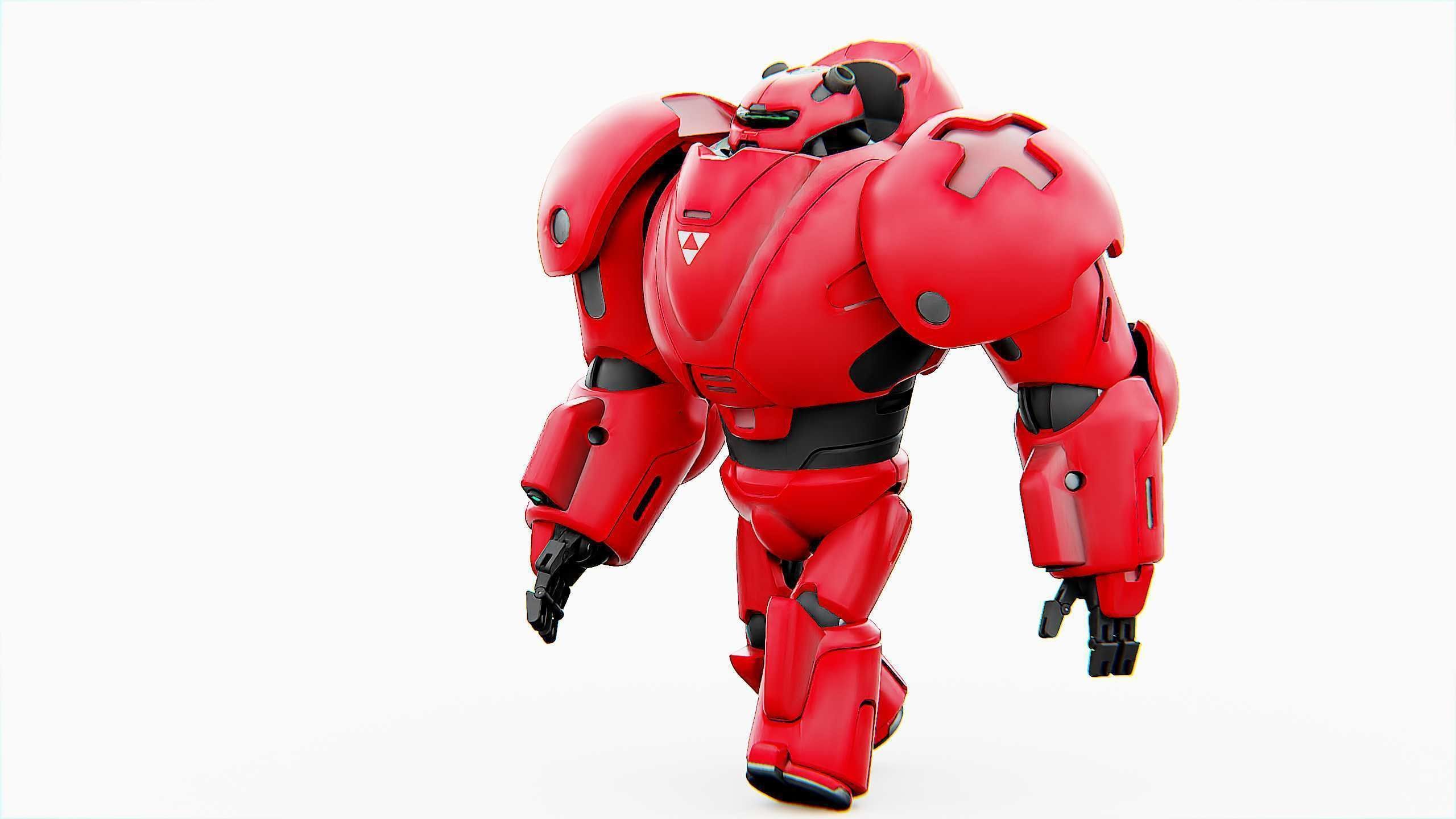 COMBAT DROID M-5000 Rigged for Unreal Engine - Unity - MIXAMO 3D model_7