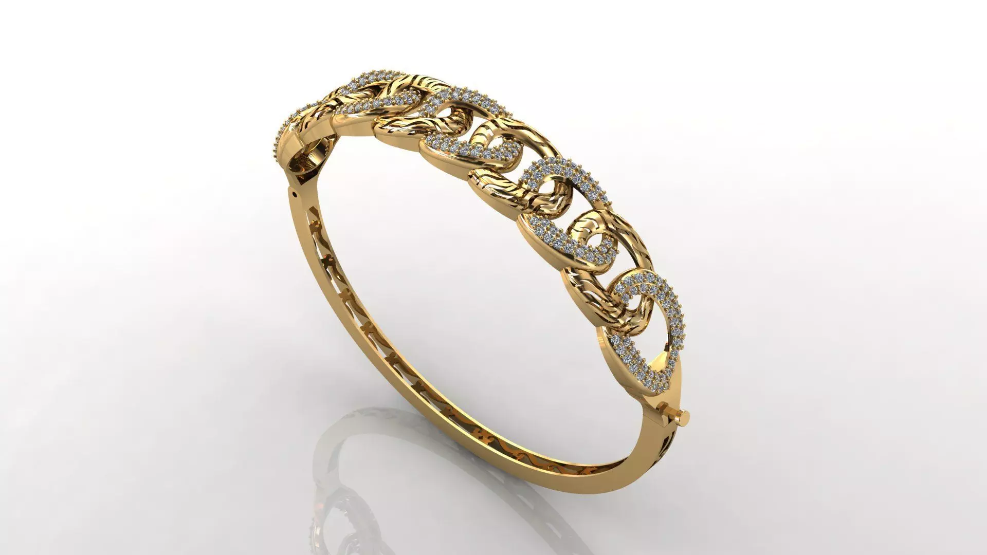 STL 3DM Diamond With Stone Womens Bracelets Women Bracelet 3D print model