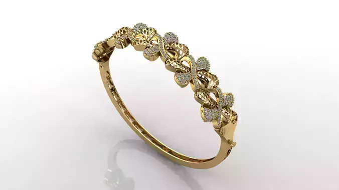 STL 3DM Diamond With Stone Womens Bracelets Women Bracelet 3D print model
