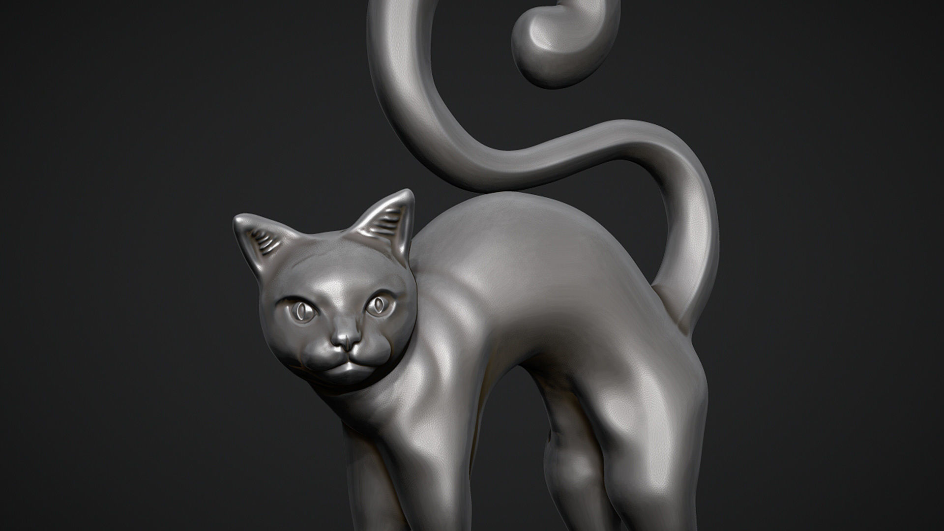 Cat Pendant 3D print model_9
