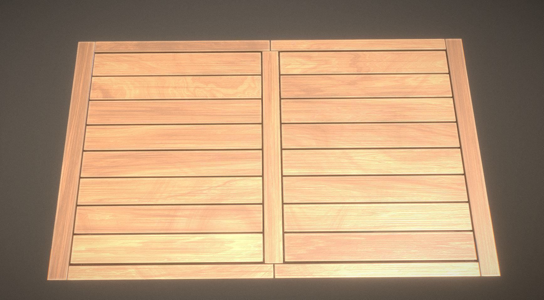 Rectangular Wood Table with Destruction Animations Low-poly 3D model_12