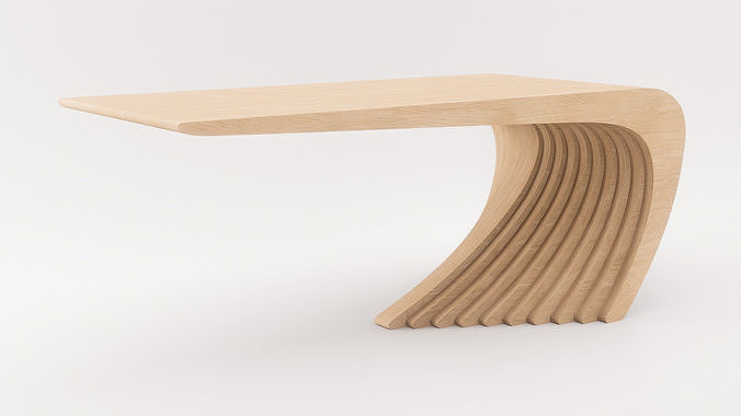 Woodbang Touchey parametric coffee table - oak wood Free 3D model