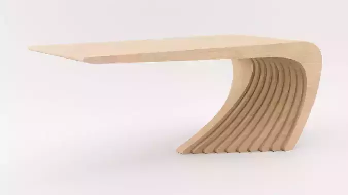 Woodbang Touchey parametric coffee table - oak wood