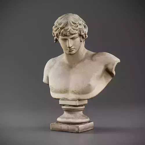 Bust Antinous Low-poly 3D model