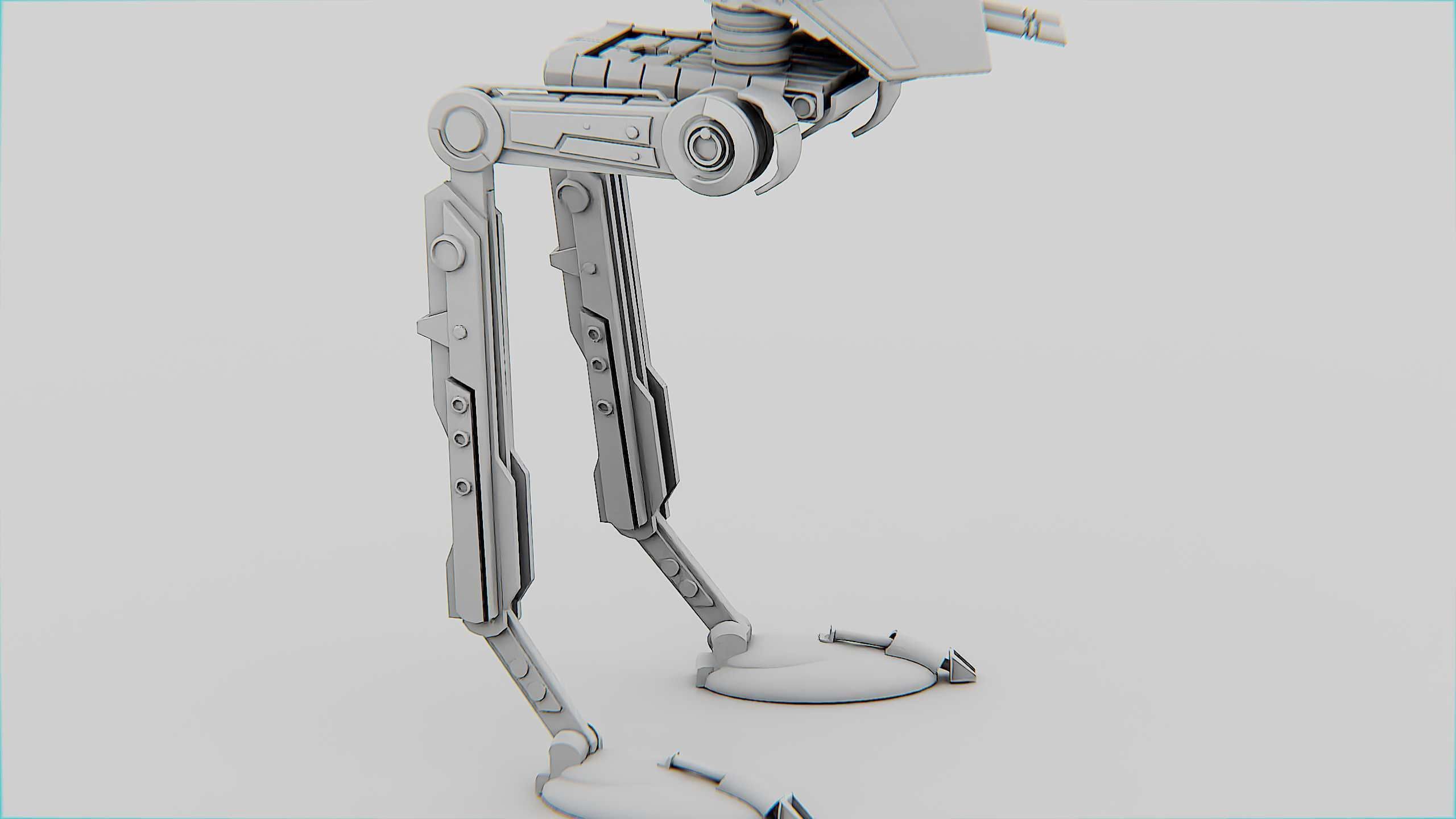 AT-ST WALKER Rigged for Unreal Engine - Unity - MIXAMO  3D model_34