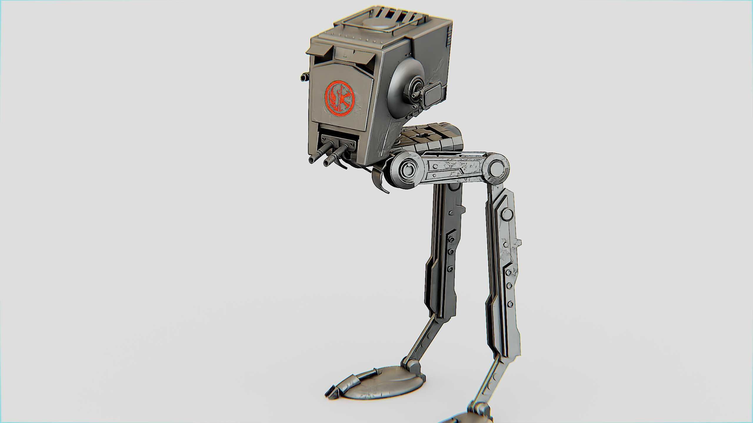 AT-ST WALKER Rigged for Unreal Engine - Unity - MIXAMO  3D model_20