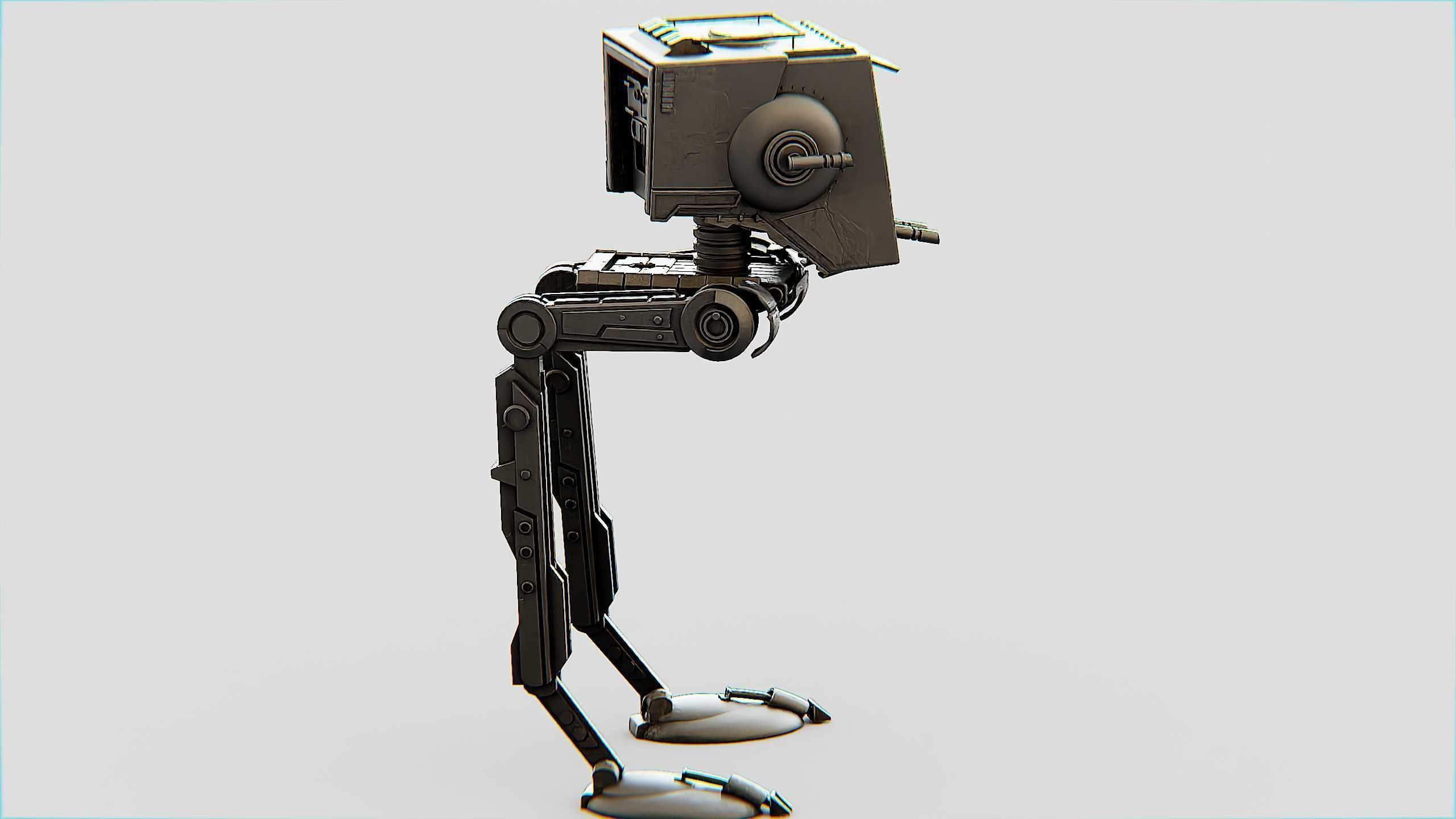 AT-ST WALKER Rigged for Unreal Engine - Unity - MIXAMO  3D model_5