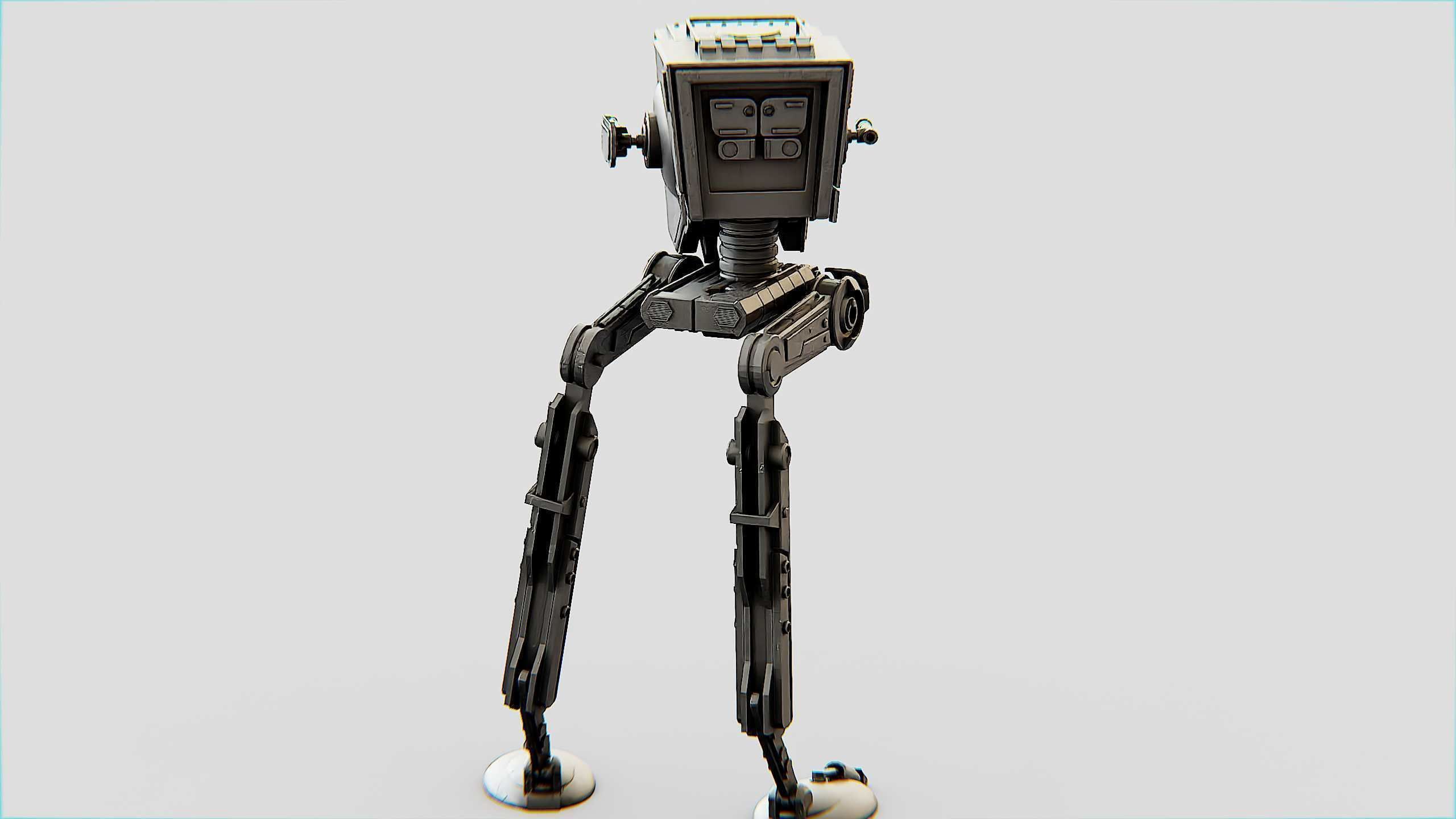 AT-ST WALKER Rigged for Unreal Engine - Unity - MIXAMO  3D model_10