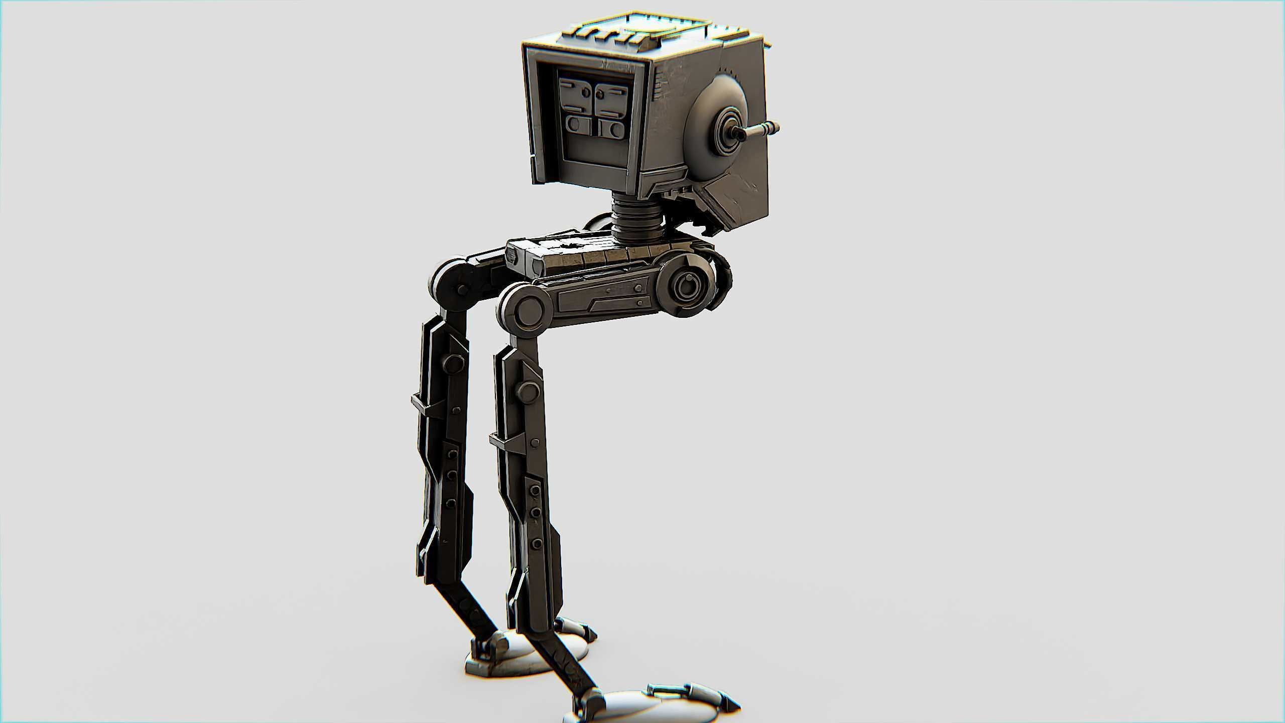 AT-ST WALKER Rigged for Unreal Engine - Unity - MIXAMO  3D model_7
