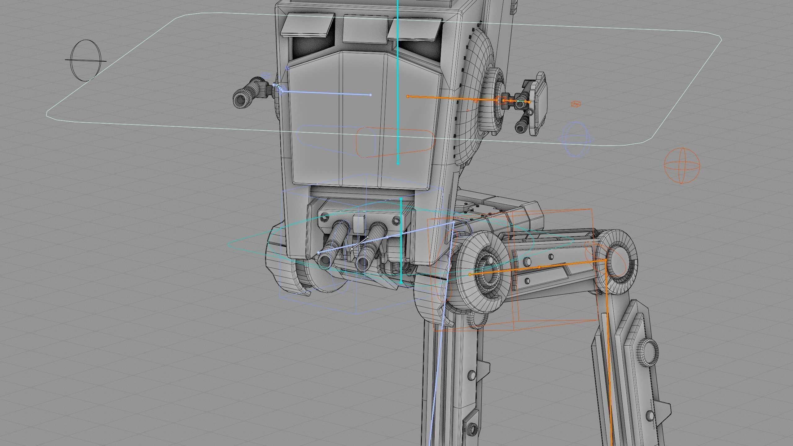 AT-ST WALKER Rigged for Unreal Engine - Unity - MIXAMO  3D model_42