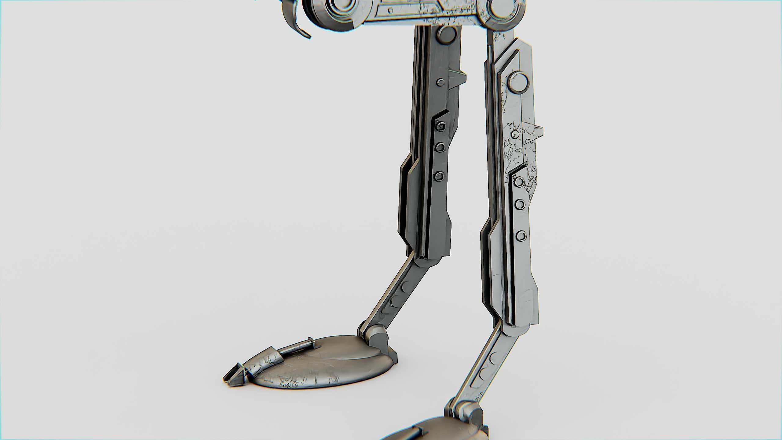 AT-ST WALKER Rigged for Unreal Engine - Unity - MIXAMO  3D model_26