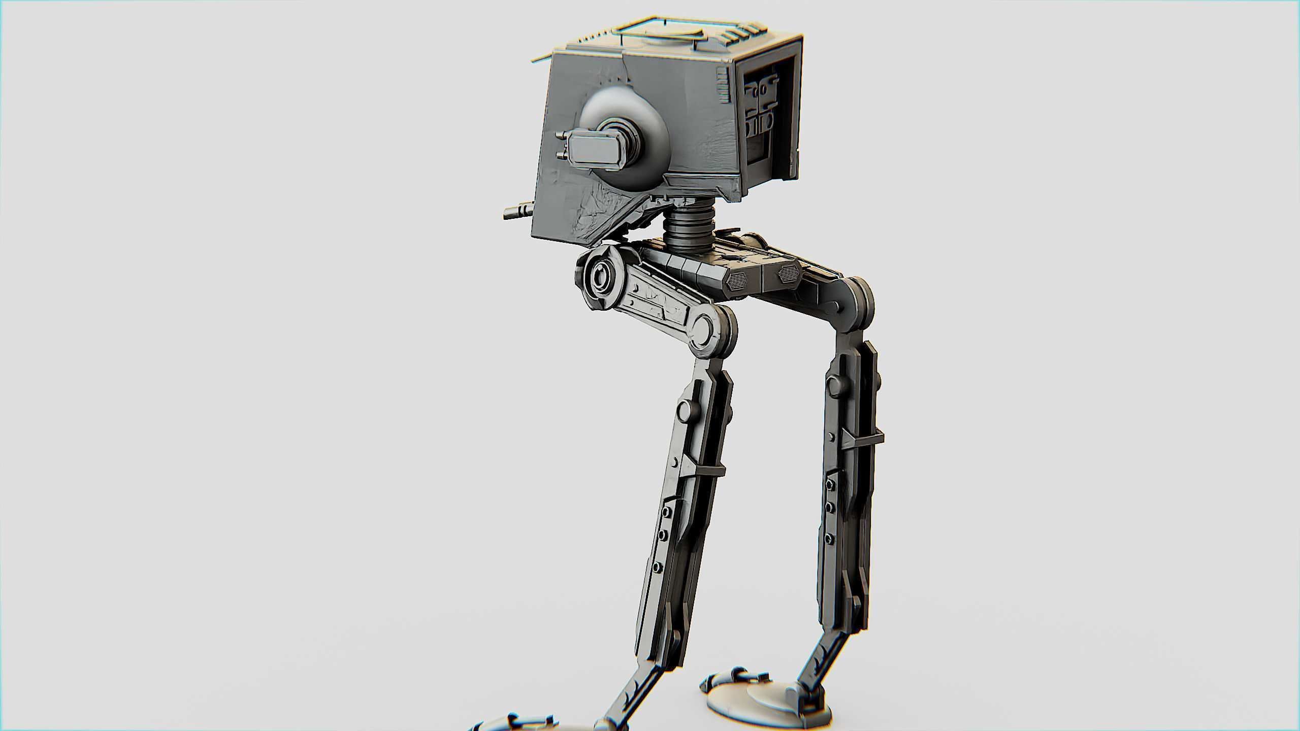 AT-ST WALKER Rigged for Unreal Engine - Unity - MIXAMO  3D model_14
