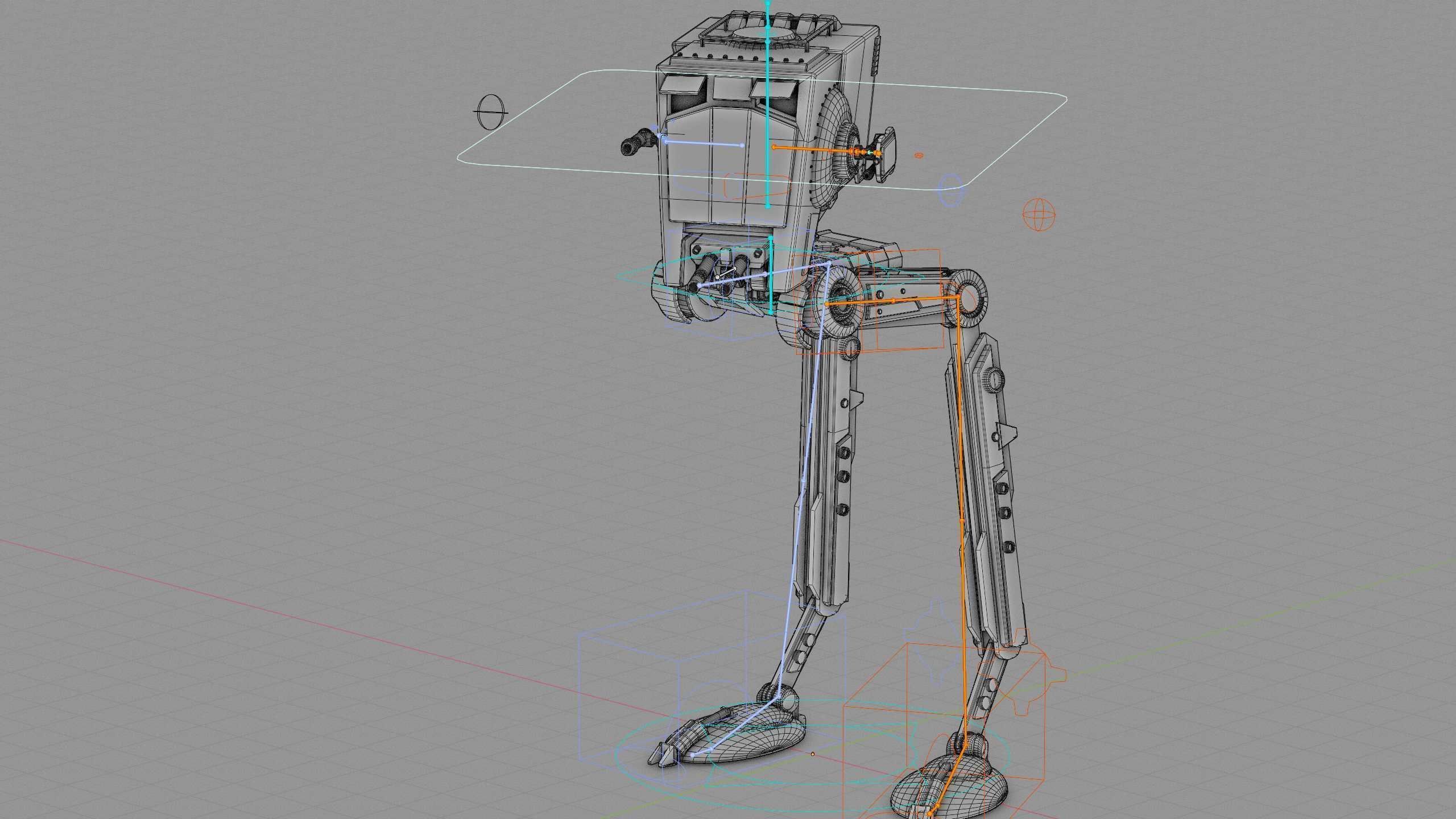 AT-ST WALKER Rigged for Unreal Engine - Unity - MIXAMO  3D model_40