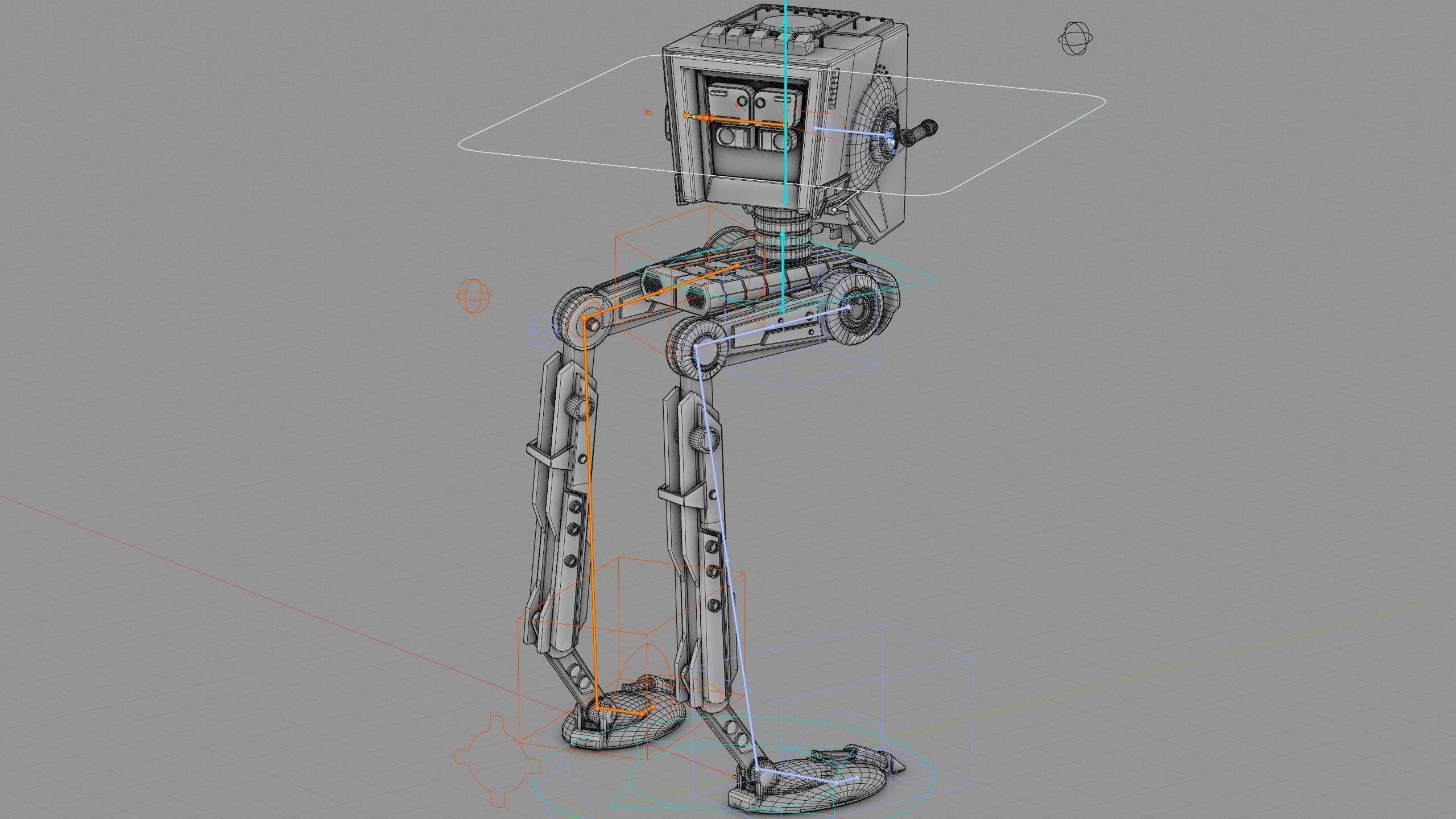 AT-ST WALKER Rigged for Unreal Engine - Unity - MIXAMO  3D model_41