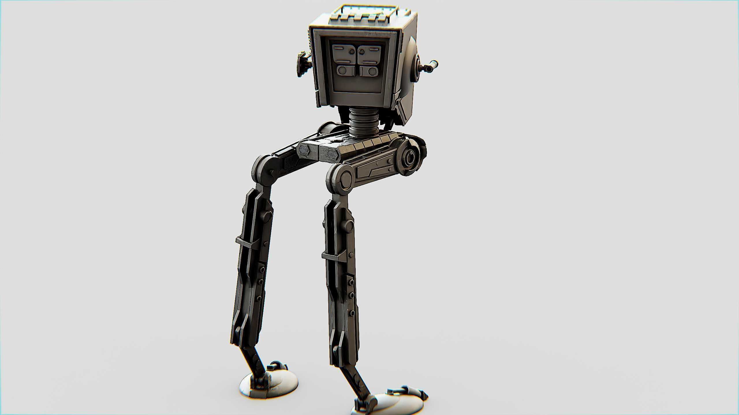 AT-ST WALKER Rigged for Unreal Engine - Unity - MIXAMO  3D model_9