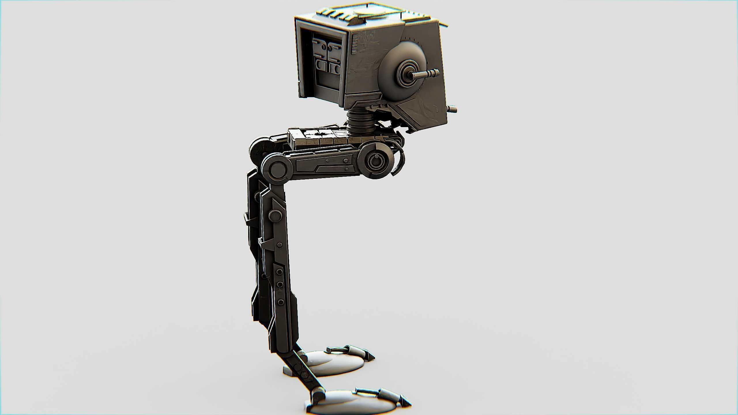 AT-ST WALKER Rigged for Unreal Engine - Unity - MIXAMO  3D model_6