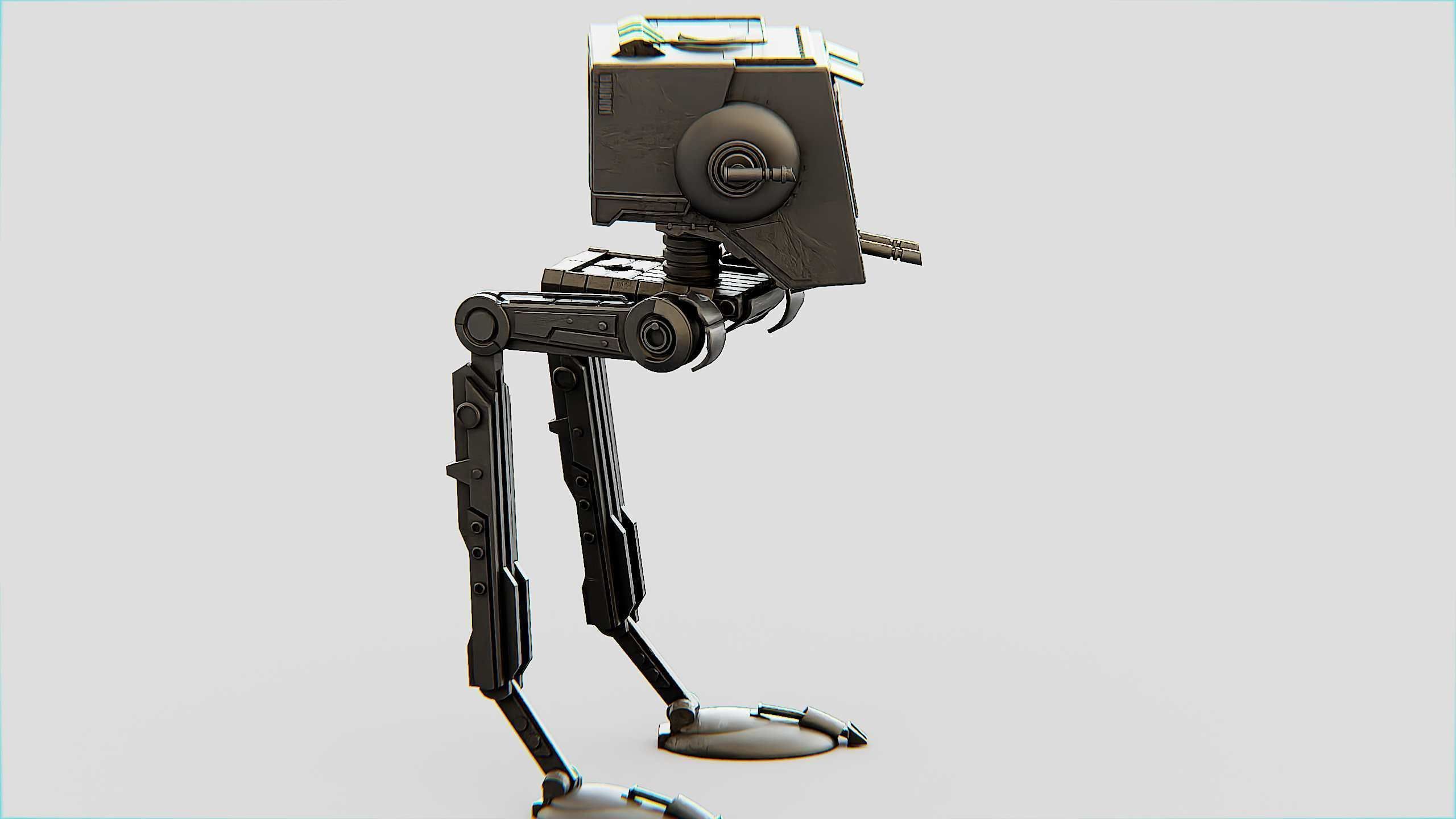 AT-ST WALKER Rigged for Unreal Engine - Unity - MIXAMO  3D model_4