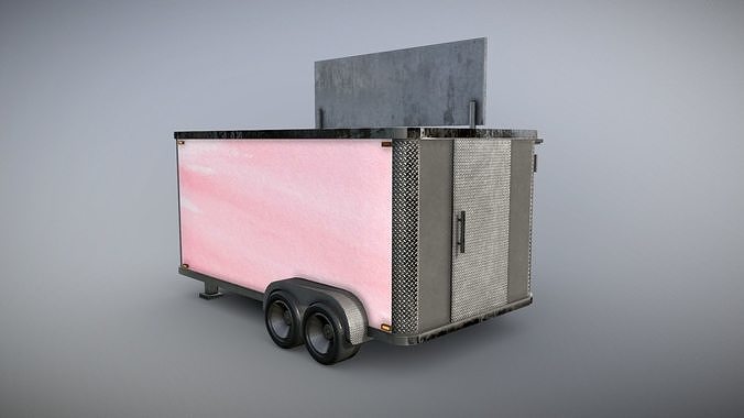 Beverage Truck Low-poly 3D model 2