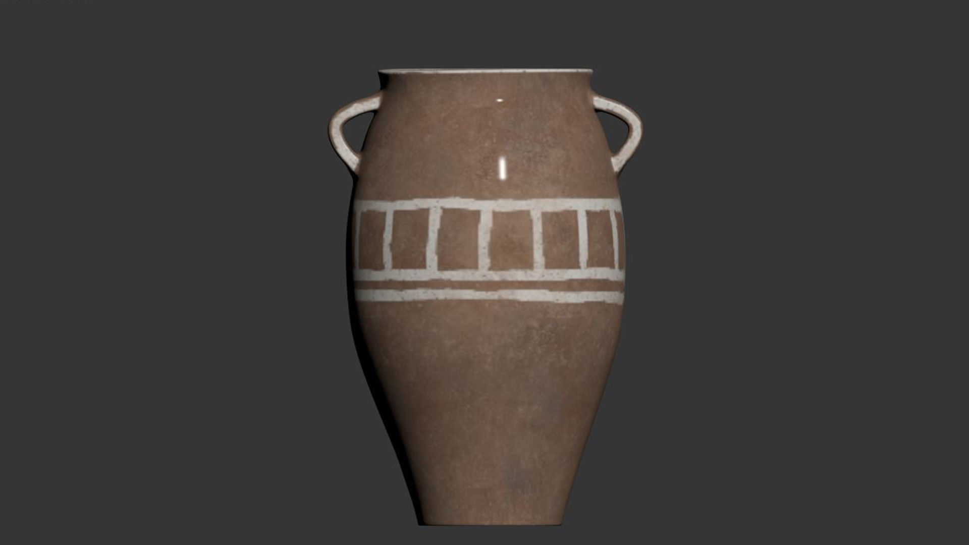 Fairfax Handcrafted Terracotta Urn 3D model_4