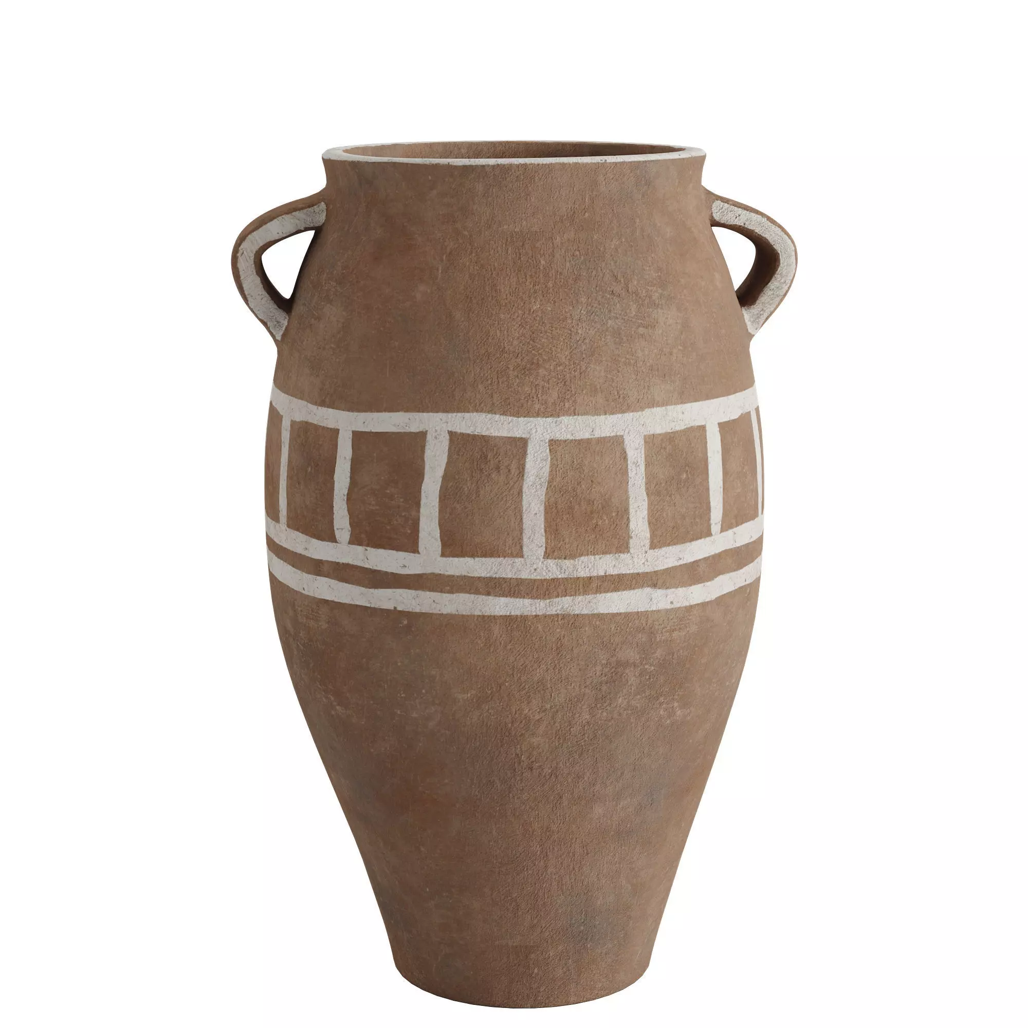Fairfax Handcrafted Terracotta Urn 3D model_0