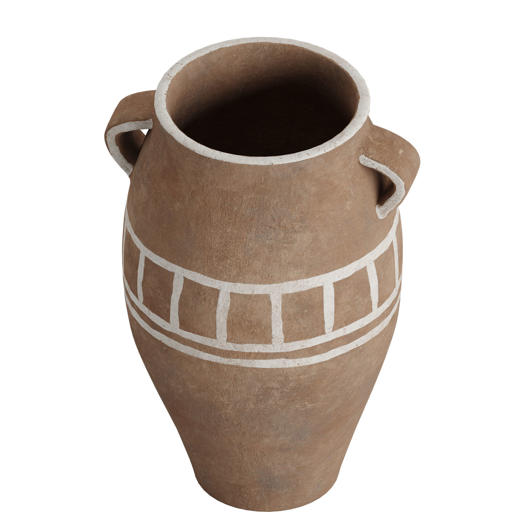 Fairfax Handcrafted Terracotta Urn 3D model_1