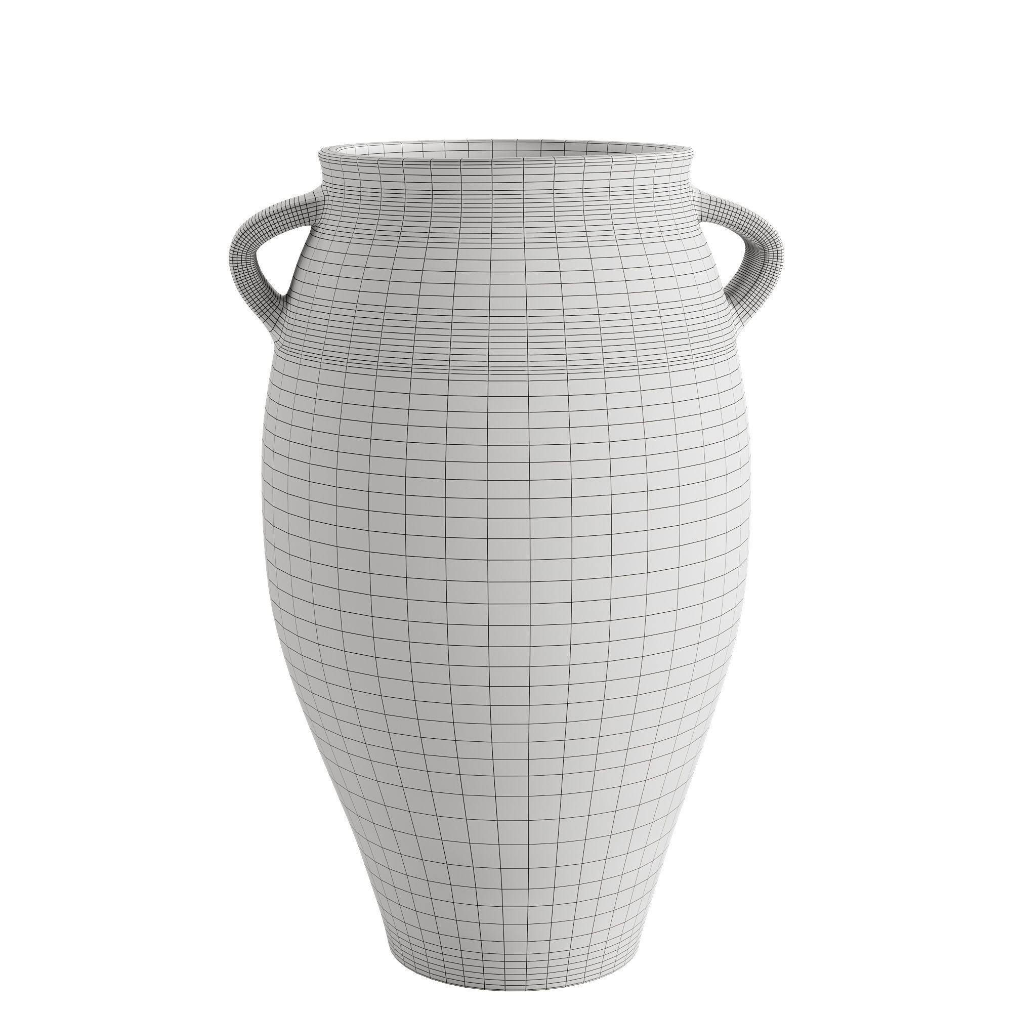 Fairfax Handcrafted Terracotta Urn 3D model_3