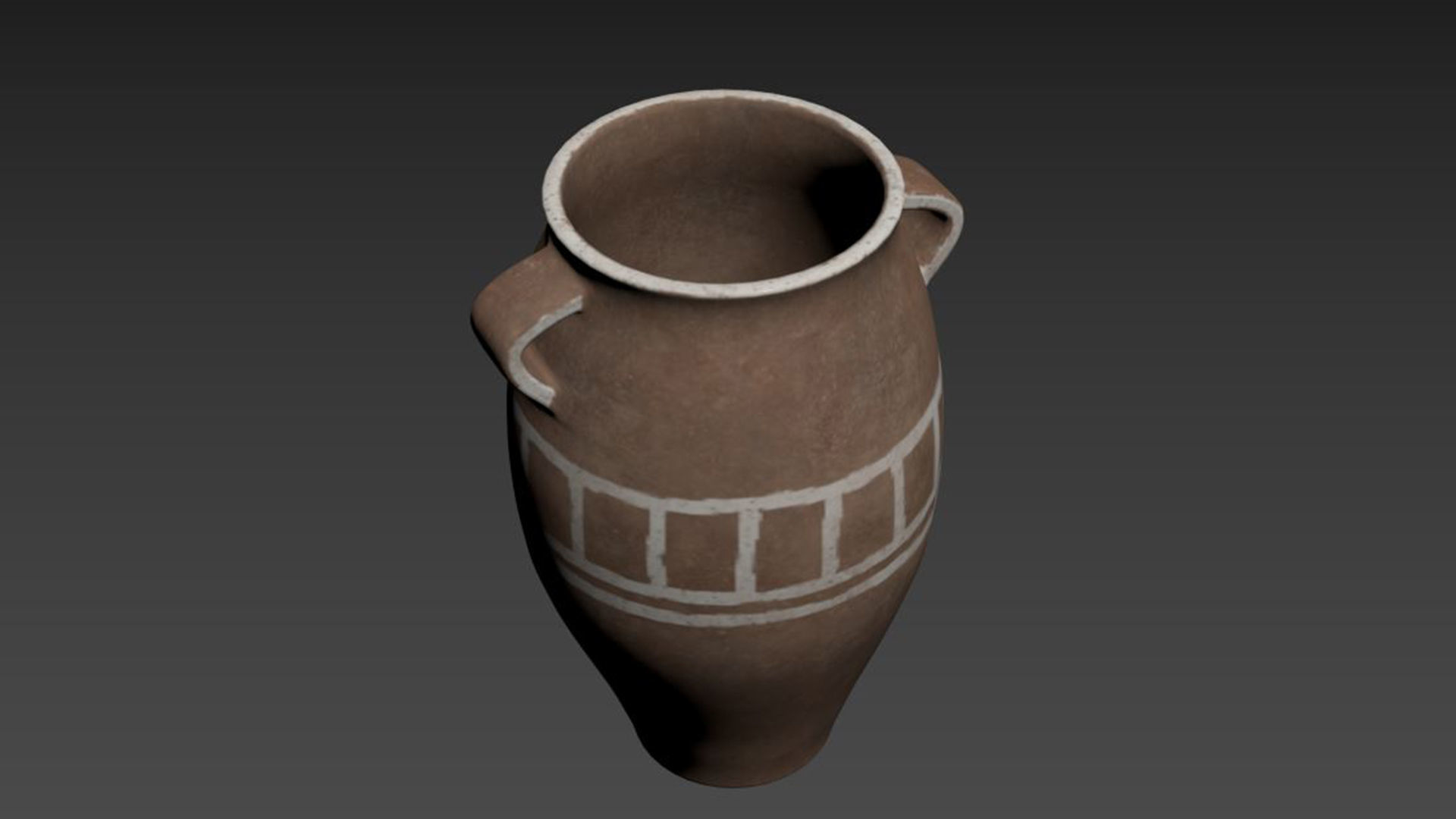 Fairfax Handcrafted Terracotta Urn 3D model_5