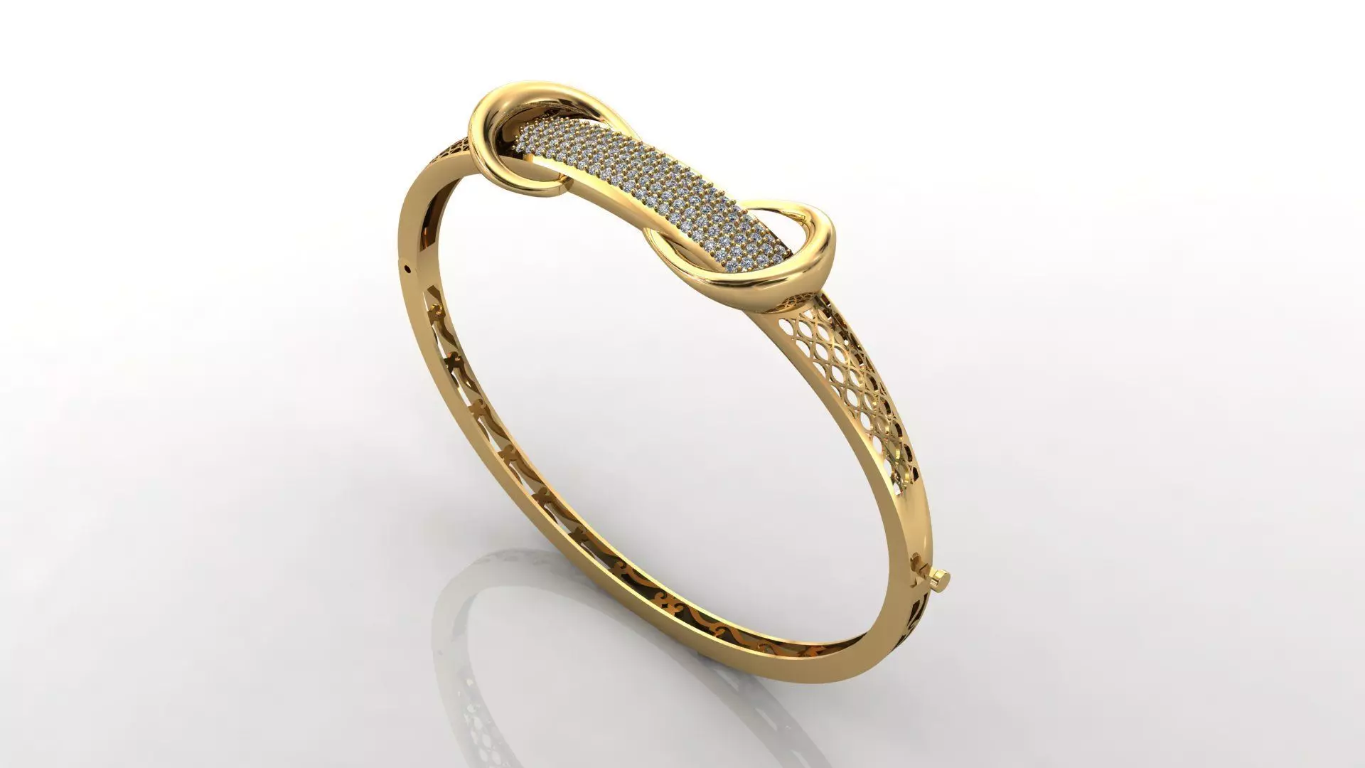 STL 3DM Diamond With Stone Womens Bracelets Women Bracelet 3D print model