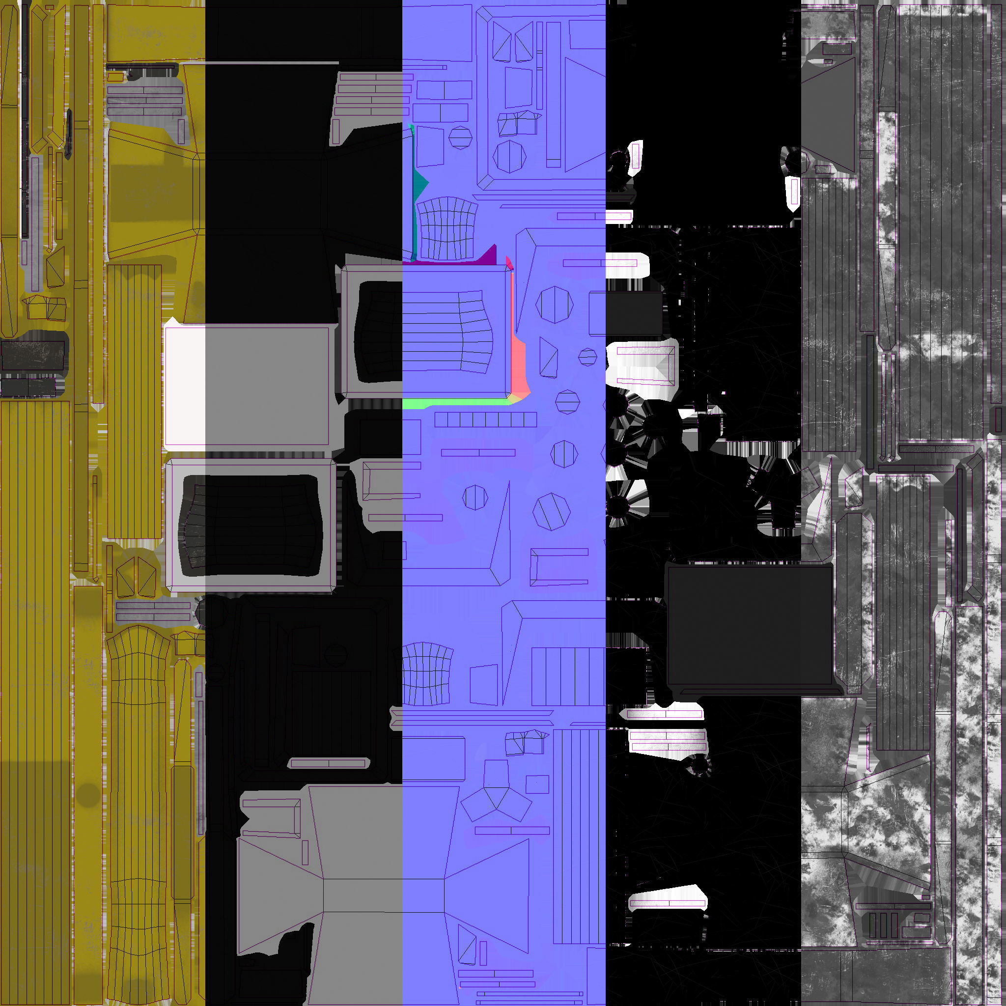 Industrial work lights Low-poly 3D model_7