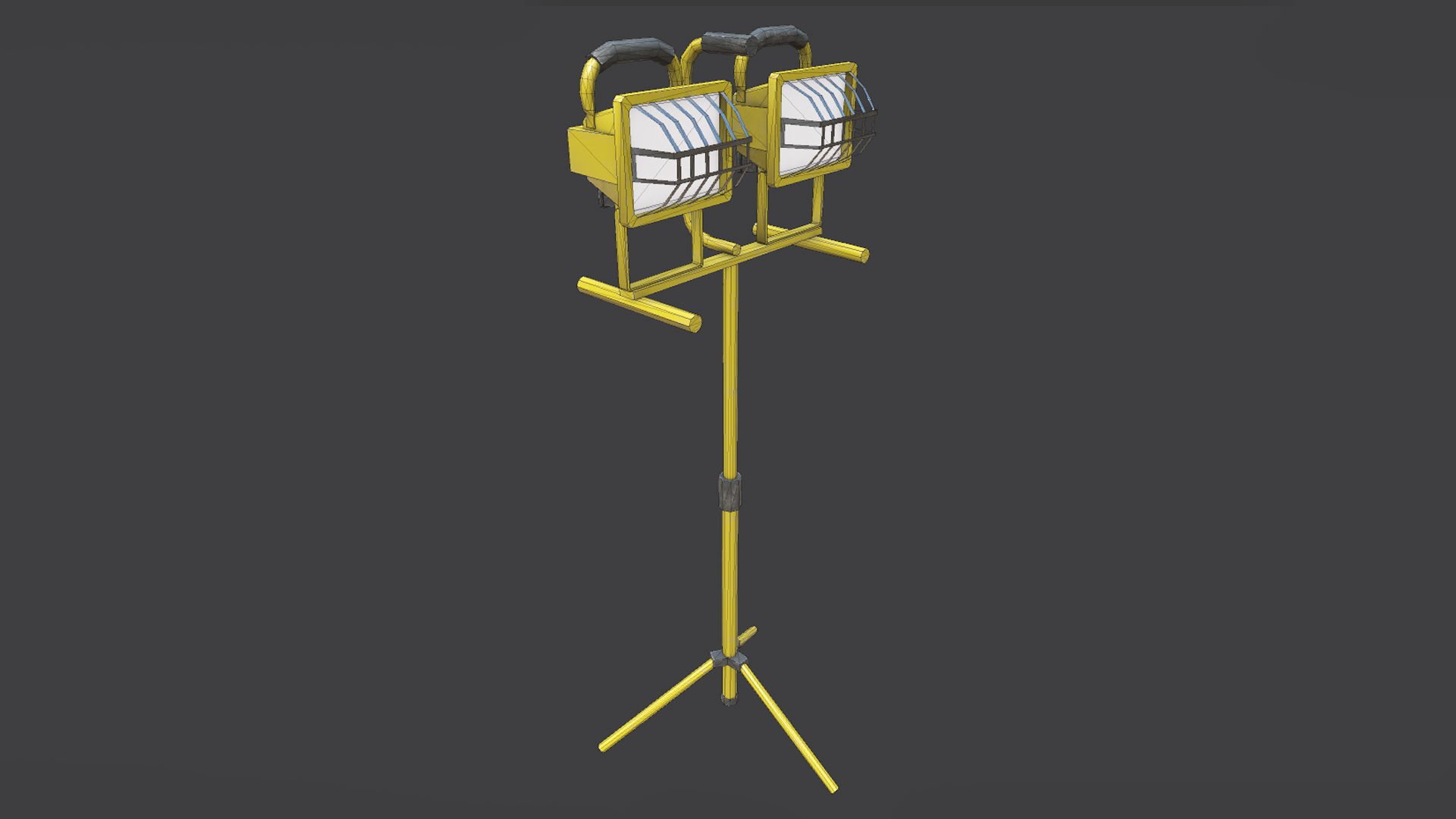 Industrial work lights Low-poly 3D model_6