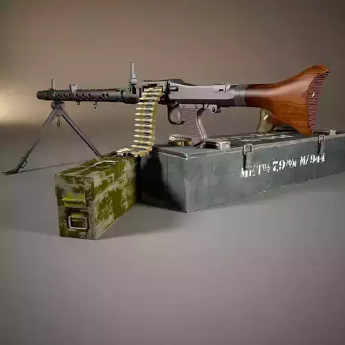 German MG-34 machine gun set  3D model