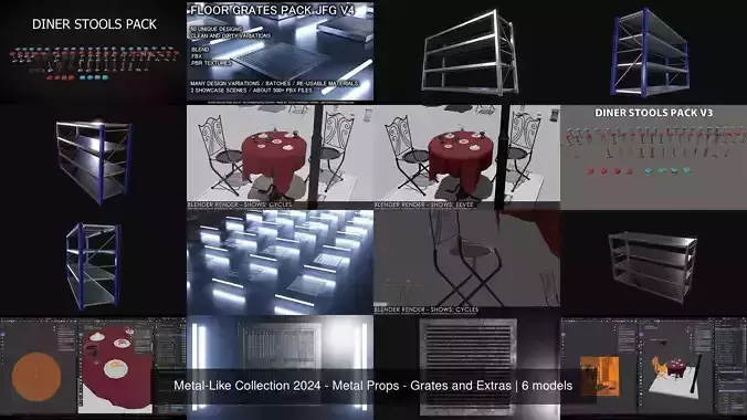 Metal-Like Collection 2024 - Metal Props - Grates and Extras 