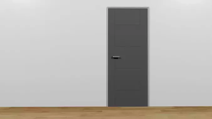 simple gray door