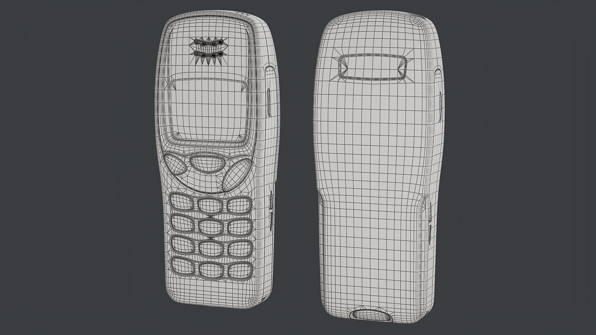 Nokia 3210 PBR Low-poly 3D model_19