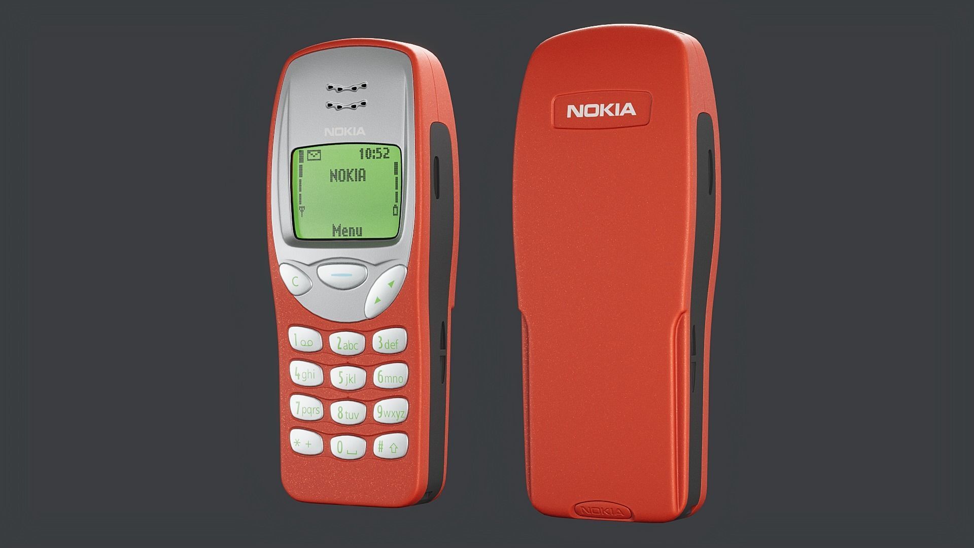 Nokia 3210 PBR Low-poly 3D model_4