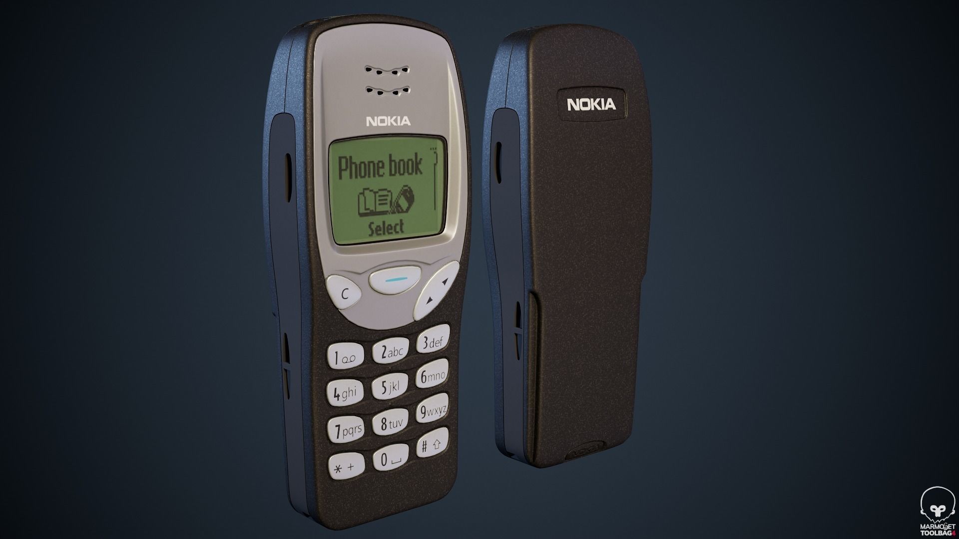 Nokia 3210 PBR Low-poly 3D model_14